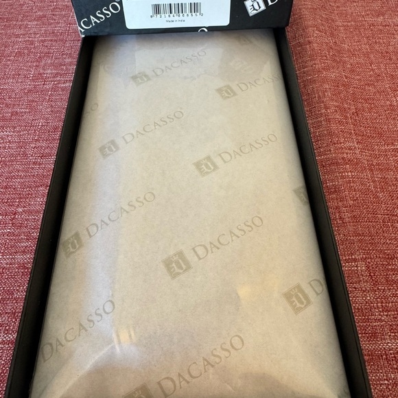 NWT. Executive Dacasso A3004 Leather Double Pen Stand Desk Set, Mocha - Picture 3 of 4